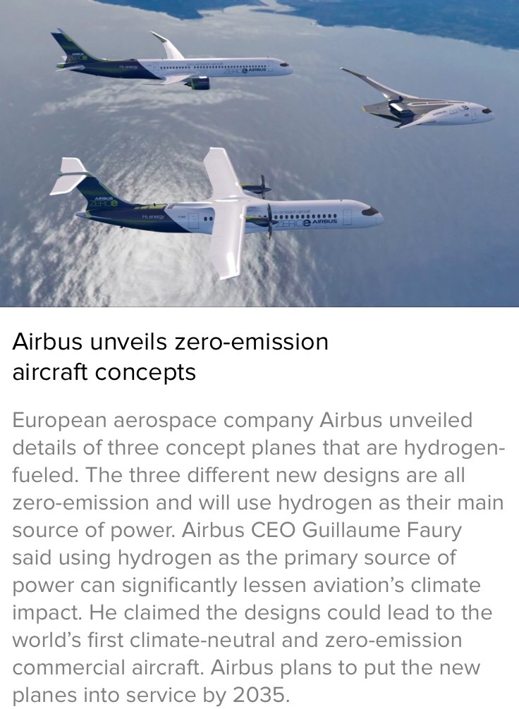 ✈️ Airbus unveils zero-emission aircraft concepts

Save your time by reading/listening such short news. 🗞️🎧  Download the popular TidBeats app 🚀@ tidbeats.org

#Airbus #ZEROe #zeroemission #hydrogen #ecofriendly #Aircraft #aviation #planes