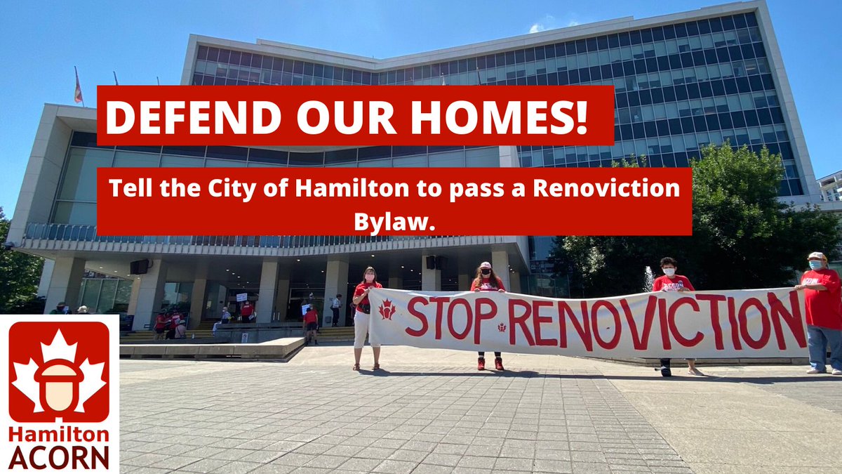AcornHamilton's tweet photo. ACORN’s #DefendOurHomes campaign is a crucial fight to save the existing #affordablehousing in #HamOnt. Join the campaign! #healthyhomes #renoviction
Send a quick message to the Mayor here: https://t.co/MWFcI65LMD https://t.co/koyPTXADRw