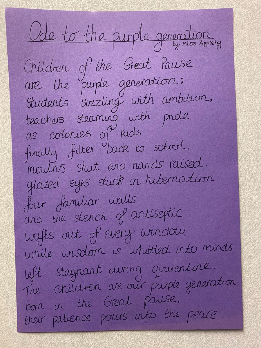 Primary_StJohns's tweet image. Year 5 are reading Harold and the Purple Crayon as the #ClassRead since their return and wrote lots of purple #poems too, they even inspired an #ode written to them; The Purple Generation. Thanks for being superstars.