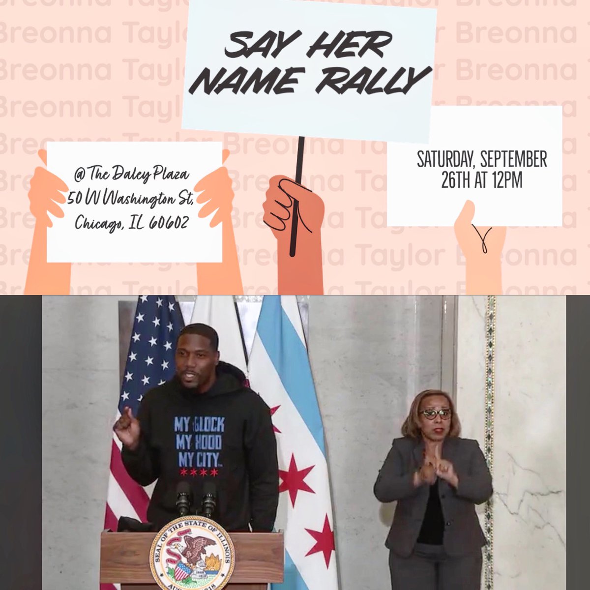 mbmhmc's tweet photo. Grateful for all the black women in my life that help me get through. Love y’all.

Let’s Say Her Name and show up in numbers Saturday at 12 at Daley Plaza. https://t.co/AZ9IuvQYqH