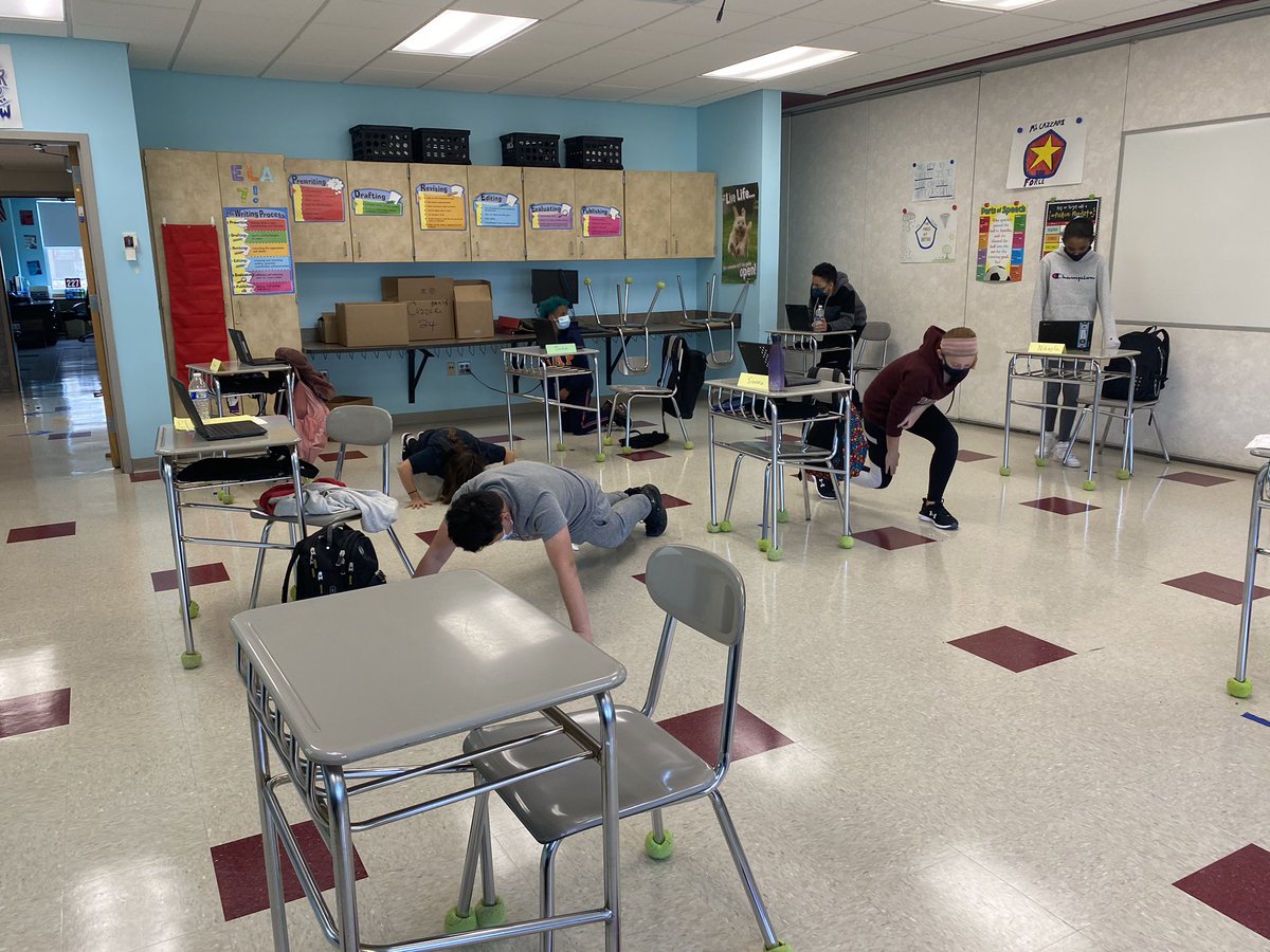 MrsAhlersNR's tweet photo. Learning about the impact of geography but started off the lesson by having Ss do their own workout that applies to the geography they chose! #HappySs #TeamForce #FMS20-21 🏋️‍♀️ 🏃‍♀️ https://t.co/A5BPMIq9gY