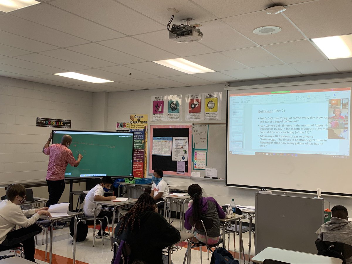 TechCoachKing's tweet photo. Highlighting LMS Math teaching both traditional and distance learners. Our teachers are fierce! #MsCooper #MrRischer #MsHampton #iteachLMS https://t.co/IT2tT7Enew