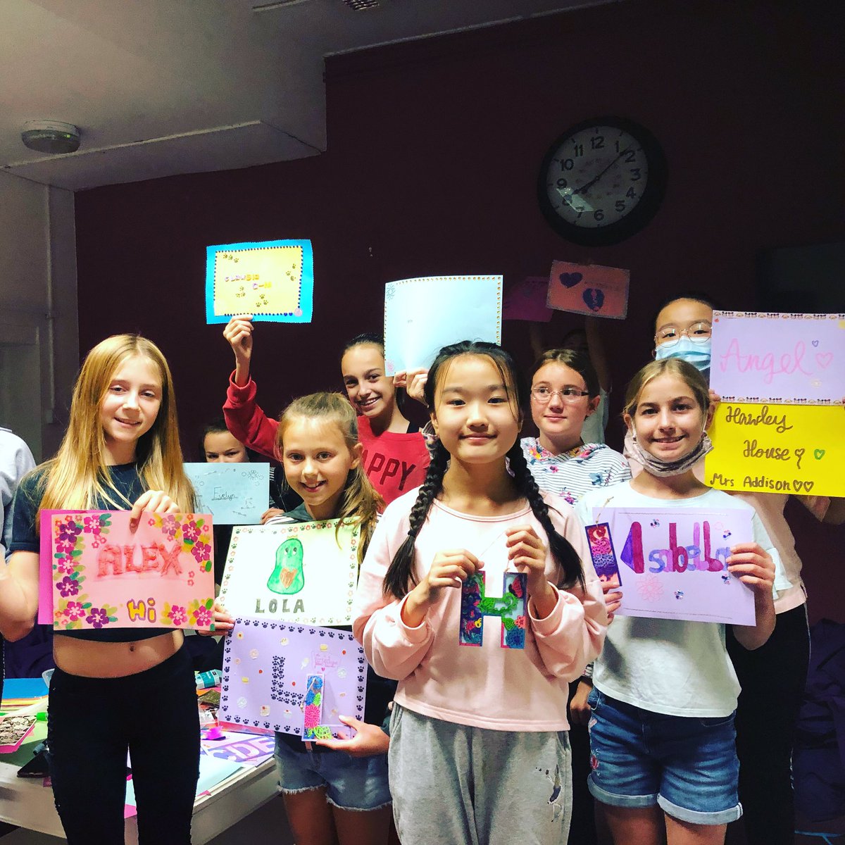NewHallHawley's tweet photo. The Year 7s have had a lovely evening making posters to decorate their bedroom doors
#iloveboarding #WeAreNewHall #artwork https://t.co/n3EUBd5w4h