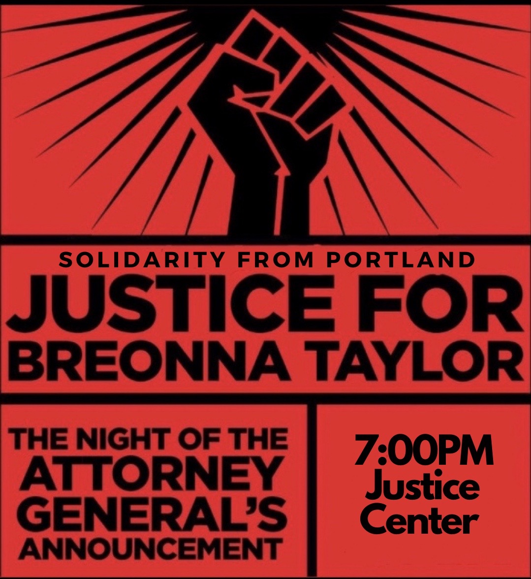 Tonight #pdxprotest shows solidarity with #Louisvilleprotest demanding #JusticeforBreonnaTalyor