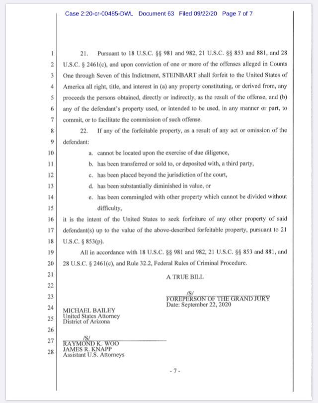 You  @austinsteinbart groupies can stop screaming "No indictment!" There is an indictment. Arraignment 9.30.20.  @1st5d  @musicqanon