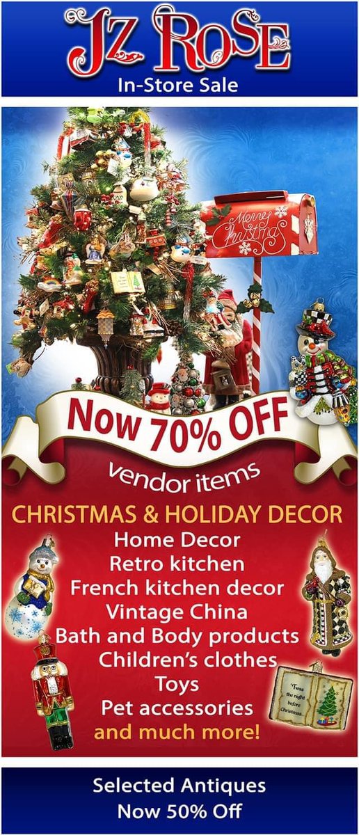 JZRoseStore's tweet photo. Not to be missed...This week @JZRoseStore!  Sale up to 70% off!!  Also Rince's unique jewelry will be available!!! #holidaysale #supportkiddos #allthingsbeautiful https://t.co/623zdq5LL6