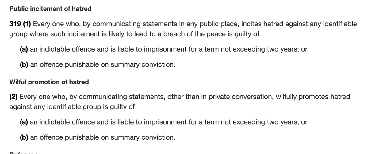 heyvian's tweet photo. Sgt. Chris Smiley of @rcmpgrcpolice @RCMPAlberta might want to review Section 319 of Canada's Criminal code ...

https://t.co/Inf1Cx15NA https://t.co/BudCiXYfIJ