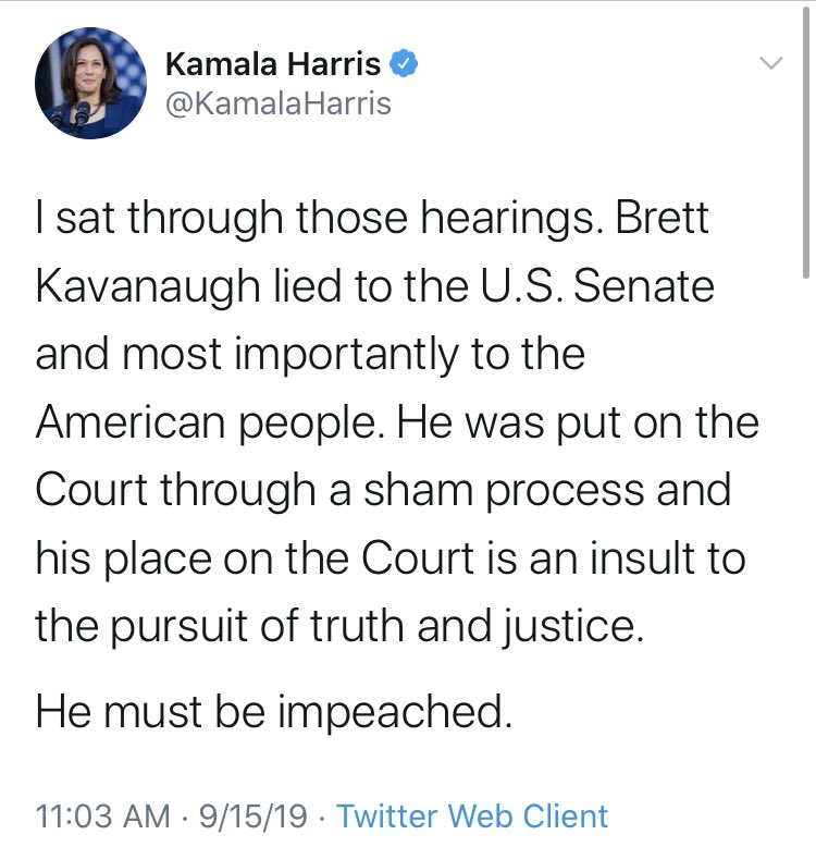 Even the future Democratic Vice Presidential nominee would be involved.  @KamalaHarris