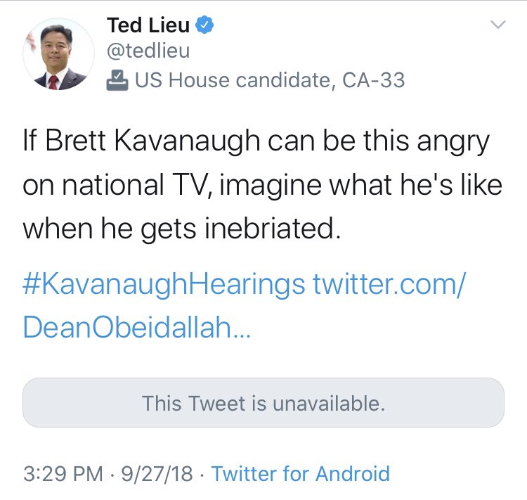 You’ll see countless editorials, op-eds, thinkpieces and more where complete strangers assail your character in the strongest possible terms. Here we’ve got  @JillFilipovic,  @JohnBrennan,  @tedlieu and  @CharlesMBlow, who called Kavanaugh a “lascivious predator”