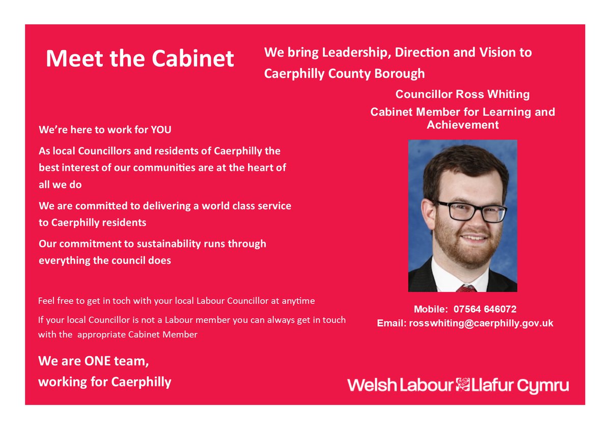 LabCaerphilly's tweet photo. Cllr Whiting, the Cabined Member for Learning and Achievement is Caerphilly's youngest County Councillor https://t.co/lrYXaTAuGQ