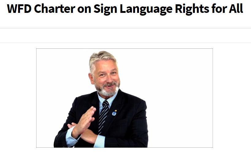 ColinAllenAM's tweet photo. Have you signed the WFD Charter on Sign Language Rights for All?

If you have not signed the Charter, please do it now to support global deaf communities to strengthen our sign languages: https://t.co/pwuvgUjVPN

#SignLanguages #SignLanguagesAreforEveryone @WFDeaf_org @WFDYS https://t.co/OWuvKpghWB