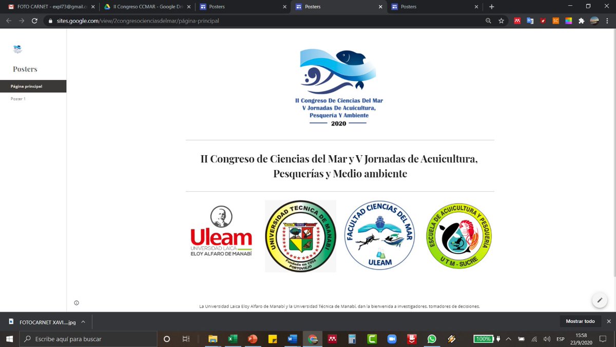 CSABahia's tweet photo. Invitamos a todos los interesados a participar en el II Congreso de Ciencias del Mar y V Jornadas de Acuicultura, Pesquería y Ambiente ULEAM¬UTM 2020. Evento virtual ¡¡¡Les esperamos!!! https://t.co/Ms48IytxCT https://t.co/jnyhwOUPv0