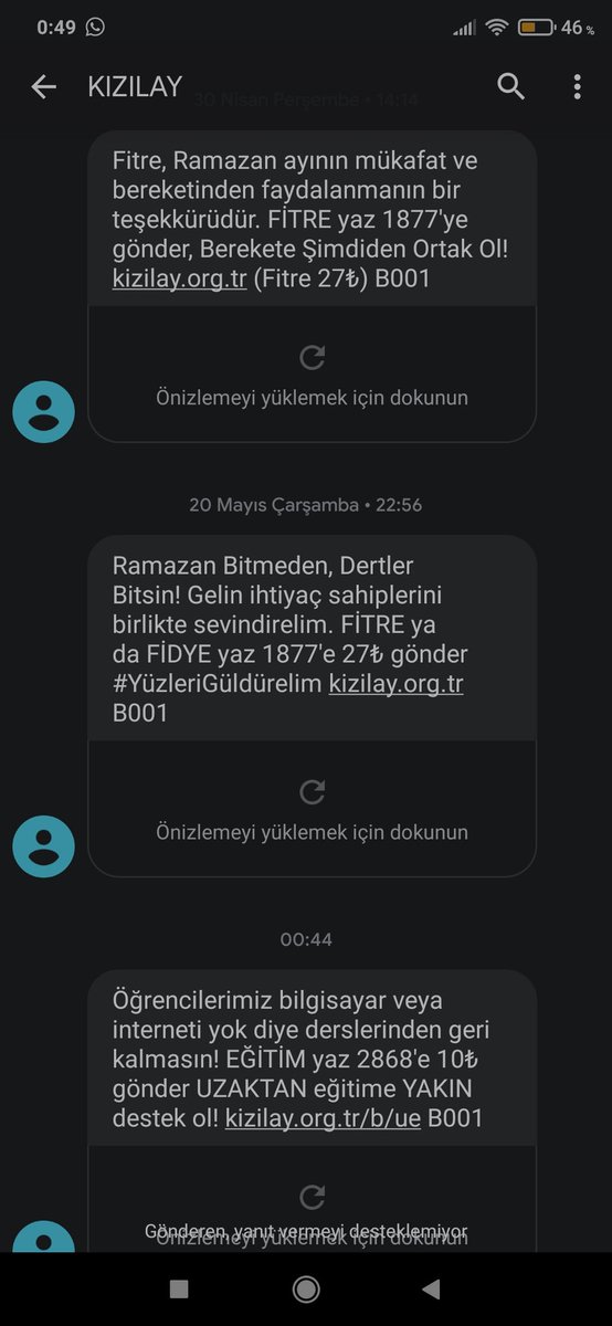 Ayda bir mesaj atıp borç isteyen arkadaş gibi bu ne 
Öğrenciler için yardım kampanyası başlatıp öğrenciden para istiyor <a href="/Kizilay/">Türk Kızılay</a>