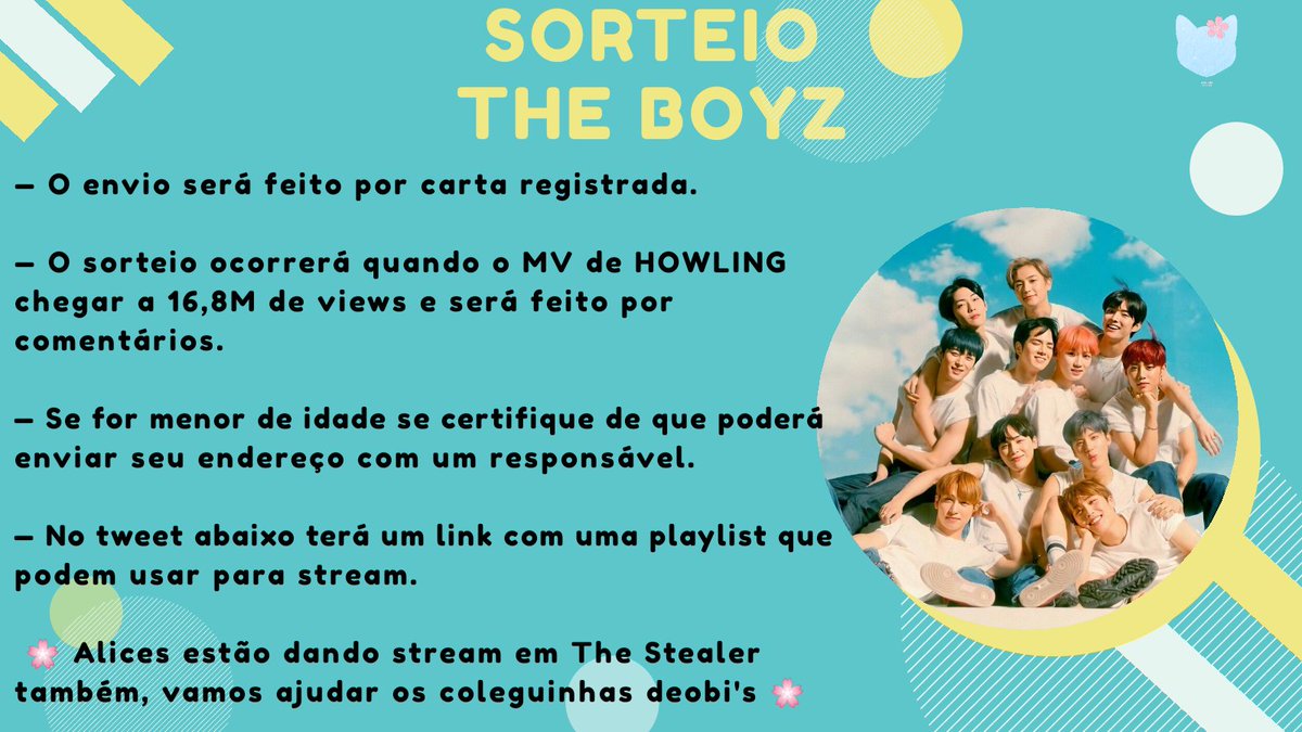 SakuraStore_'s tweet image. ❤️  SORTEIO THE BOYZ ❤️ 

A @SIKNTlRED está fazendo um sorteio com o apoio da Sakura Store visando alcançar 16.8M de views no MV "HOWLING" do VICTON. 

Buscando obter o apoio dos deobi's sortearemos 12 polaroids do TBZ, leiam as regras nos banners e boa sorte ❤️
#TeamHowling