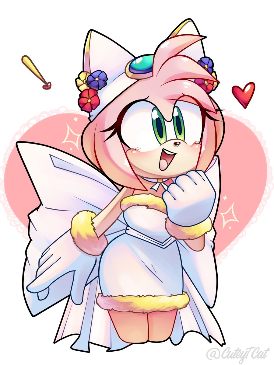 So I had no idea it was Amy's Birthday. But here's some art of Amy Rose dressed as Sara from the Sonic OVA :D