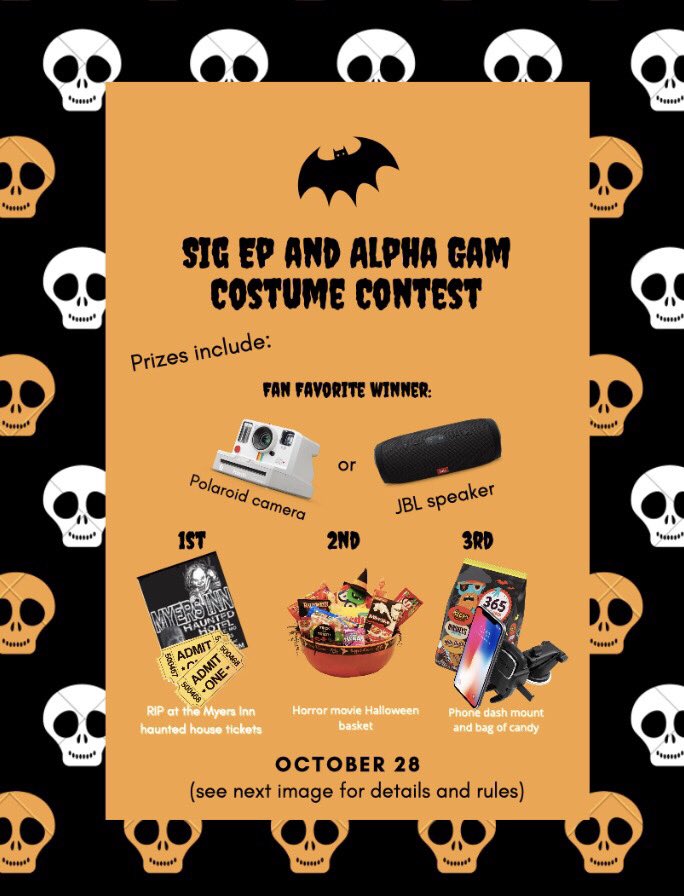PittStateAGD's tweet photo. COSTUME CONTEST🎃👻 Enter to win one of these fun prizes! https://t.co/PnfuYN28J2
