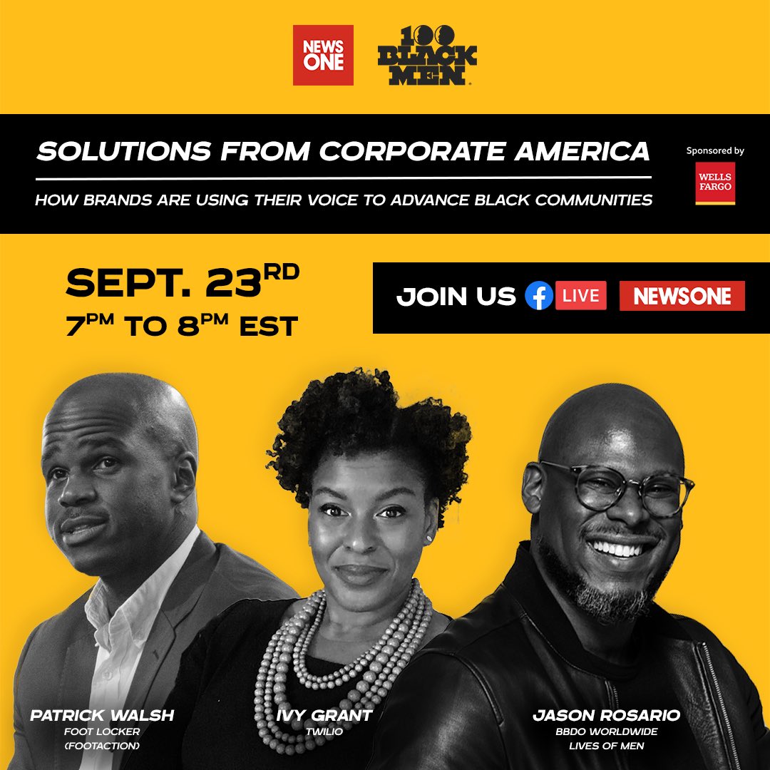 Excited to moderate this important conversation tonight! Make sure to tune in at 7pm! 

<a href="/newsone/">NewsOne</a> <a href="/100BlackMen/">100 Black Men</a>