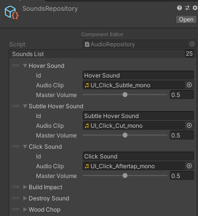 vvrvvd's tweet photo. Isn't making our lifes easier a big part of gamedev? 

I've just written a small tool for changing sounds parameters through Sound Repository so I don't have to restart the game everytime I tweak them.

Feels much better now! 🎧

#indiedevhour #indiedev #gamedev  #madewithunity https://t.co/f70HVlSER1