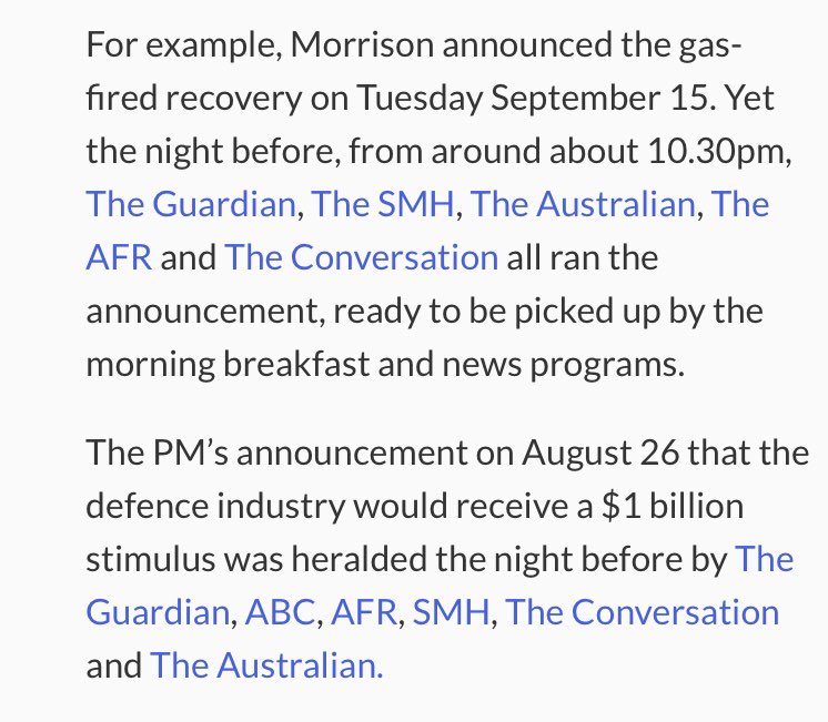 be under no illusions. It is obvious to anyone who looks that Murphy, Coorey, Crowe et al value their place at the private, cliquey cabinet table briefings over any form of actual journalism, let alone ethical, public interest journalism. https://www.michaelwest.com.au/feeding-the-chooks-scott-morrisons-marketing-triumph-over-mainstream-media/