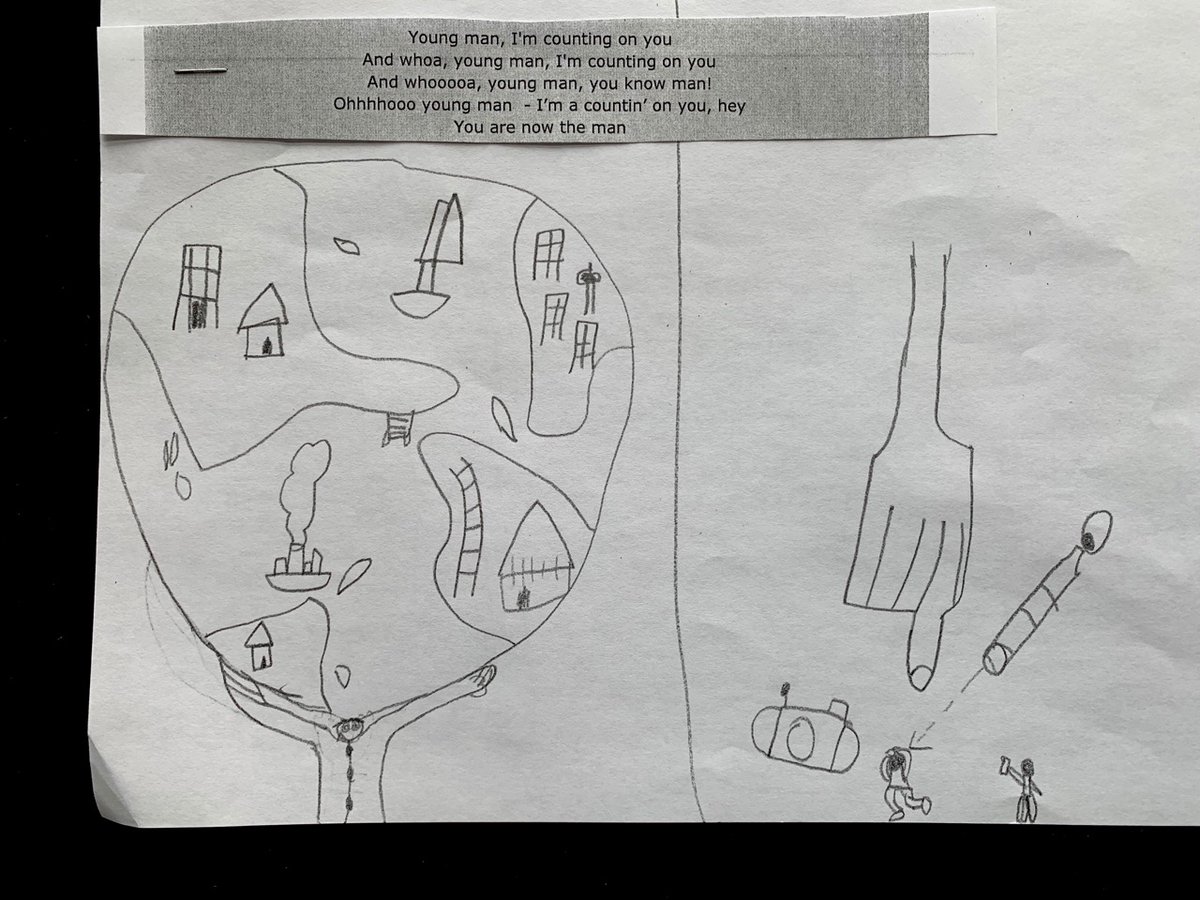 Ms_C_Dickson's tweet photo. Gr5 Fine Art - We are practicing our dance moves to "Don't Lose Your Steam" by G. Porter. Each student is using a stanza from the lyrics to create an "idea/ practice" sheet in preparation for a thoughtful illustration next week. #EdgemontStrong #EdgemontStory 
@EdgemontCBE https://t.co/UKHPpAhc0w