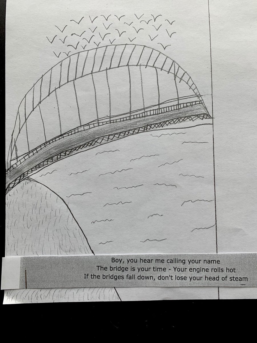 Ms_C_Dickson's tweet photo. Gr5 Fine Art - We are practicing our dance moves to "Don't Lose Your Steam" by G. Porter. Each student is using a stanza from the lyrics to create an "idea/ practice" sheet in preparation for a thoughtful illustration next week. #EdgemontStrong #EdgemontStory 
@EdgemontCBE https://t.co/UKHPpAhc0w
