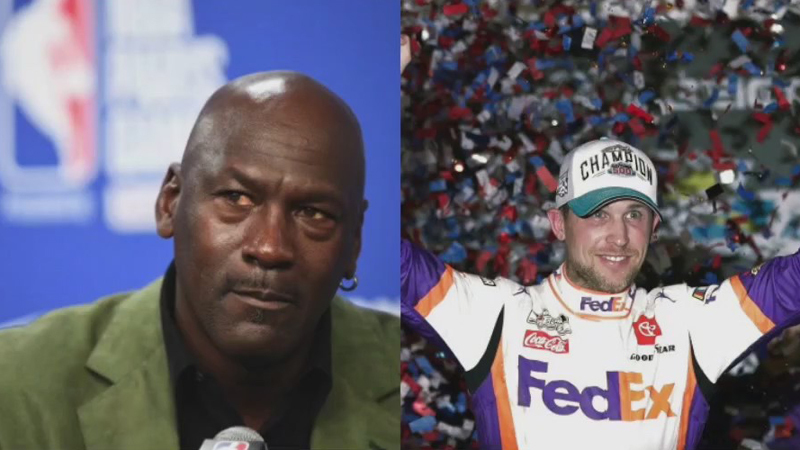 myfox8's tweet photo. Winston-Salem State University reacts to Michael Jordan, Denny Hamlin NASCAR announcement https://t.co/Y8yozETcUr https://t.co/dM2j4Sj9ey