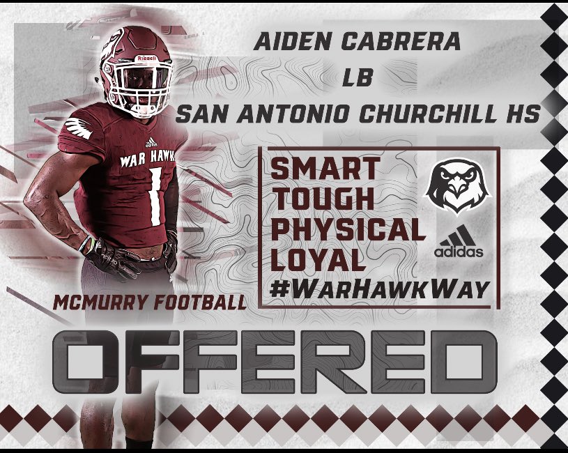 Aiden_Cabrera5's tweet photo. I’m so honored and very excited to announce my first offer from @McMURRYFOOTBALL and a big thank you to @coachDMetcalf and @CoachJJennings1 https://t.co/e9lupufVTj