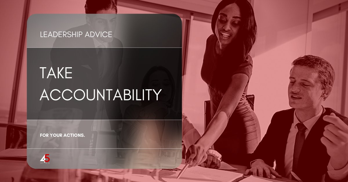 𝗟𝗲𝗮𝗱𝗲𝗿𝘀𝗵𝗶𝗽 𝗔𝗱𝘃𝗶𝗰𝗲: Take accountability for your actions!

The only person that can help you move to the next stage of your career is you. So, step up, be honest with yourself, and get to work! #Mentor #Advice #Accountability 👏