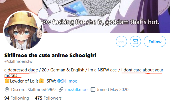 Been seeing a lot of these during the great lolicon exodus of 2020.