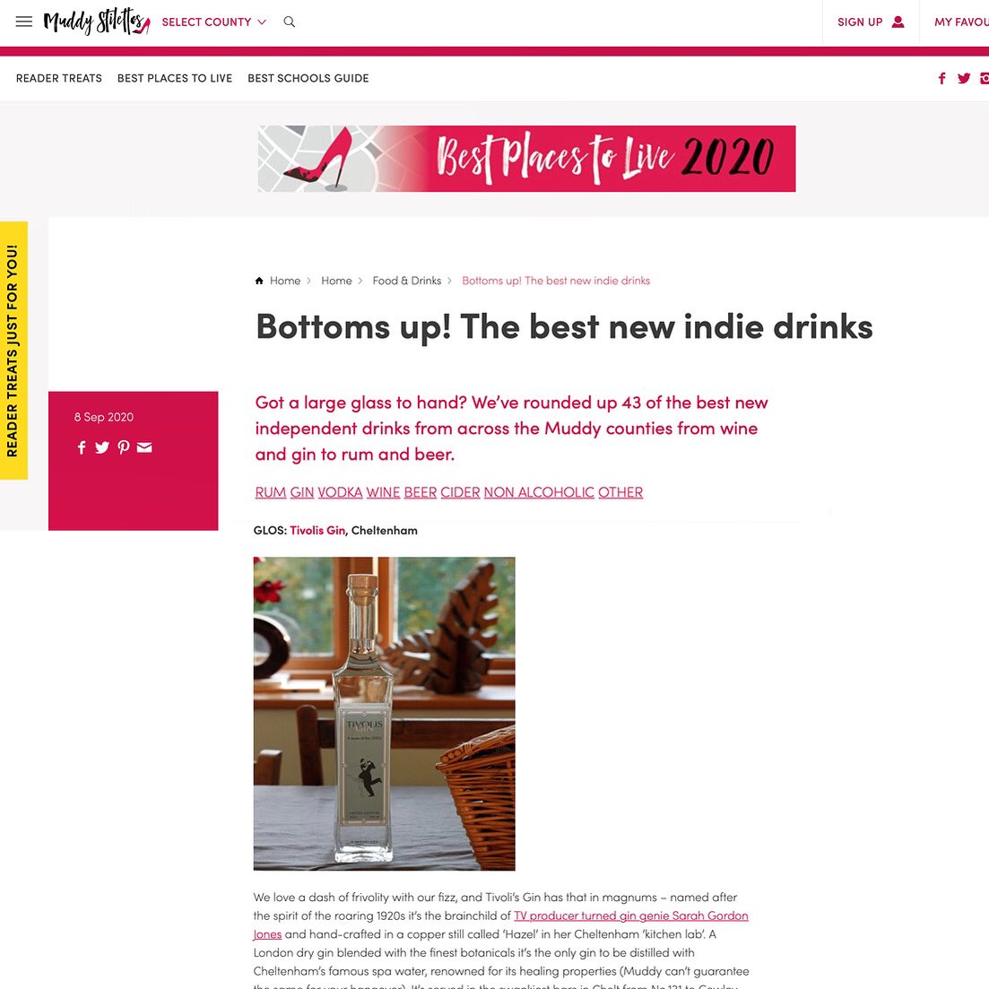 Great to see Tivoli's Gin included in the best new independent drinks with Muddy Stilettos 🍸
muddystilettos.co.uk/home/food-drin…
#gin #independent #Cheltenham #Cotswolds #best #Premium