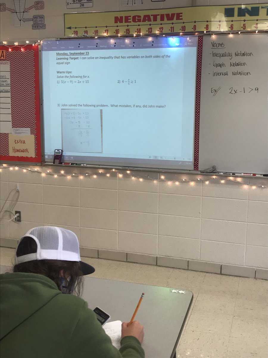 RachelPinCTE's tweet photo. Increasing our understanding of equations through error analysis #discussion #wordproblemwednesday #notawordproblem #WorldClass @ReedsSpringHS https://t.co/8sTj8zo3bg
