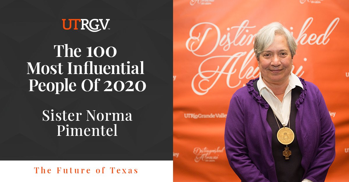 utrgv's tweet photo. Our Distinguished Alumna is already known as “the Pope’s favorite nun”. Now, she’s being recognized as one of @TIME's 100 Most Influential People of 2020.
(1/2) https://t.co/PSIzZ7rA9V