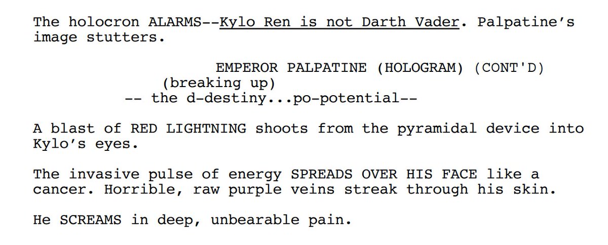 In Ben's very first scene, he was attacked by Palpatine's holocron, causing an invasive pulse of energy to spread through his face and horrible purple veins. It's then brought up several times throughout the story that he was in a lot of pain and the veins kept getting worse.