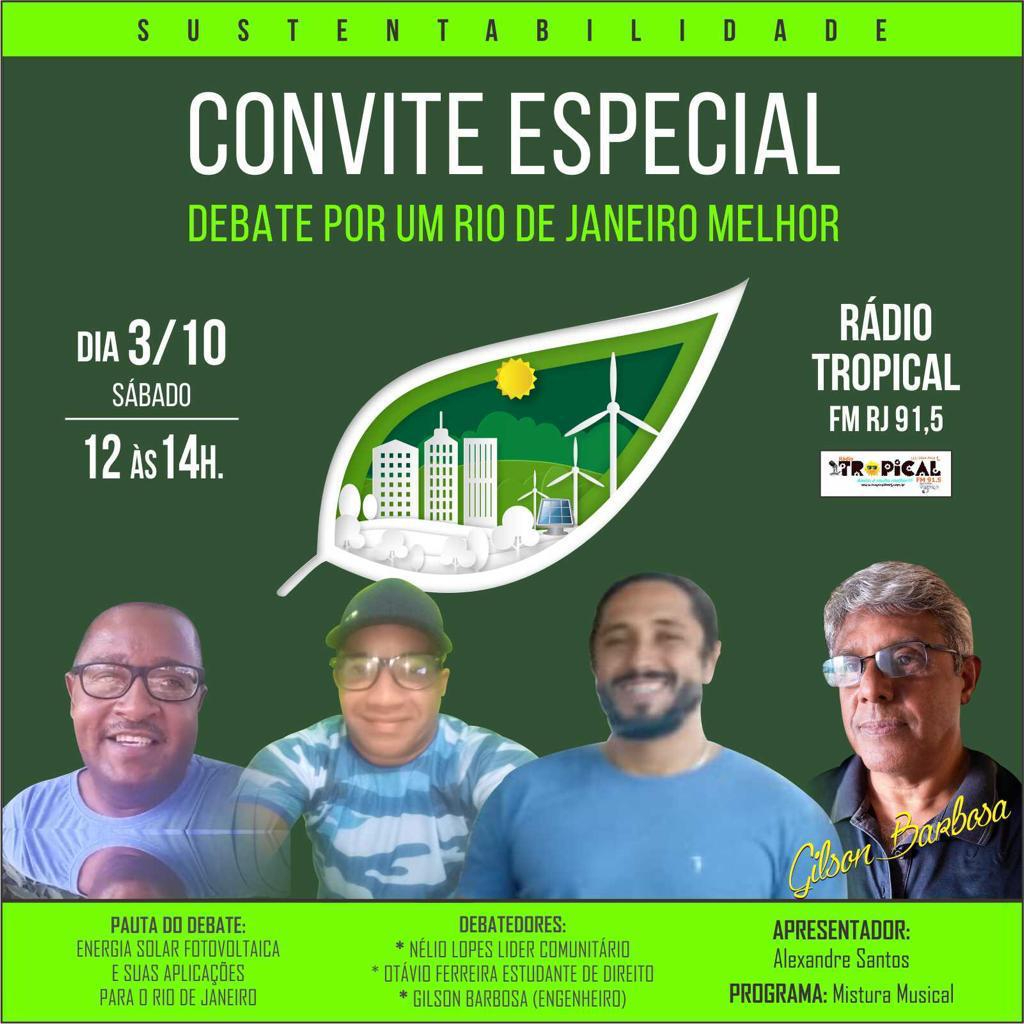 GilsonB_Rio's tweet photo. Atendendo a pedidos o debate  foi transferido para o dia 03 de OUTUBRO!

Agora com a nova data sendo um SÁBADO, mais pessoas podem ouvir e participar! 

Aproveite e venha conosco nessa ondaPOR UM RIO MELHOR!! Informe aos amigos.

#porumriomelhor #sustentabilidade #revitalizario https://t.co/3KXirM5qsn