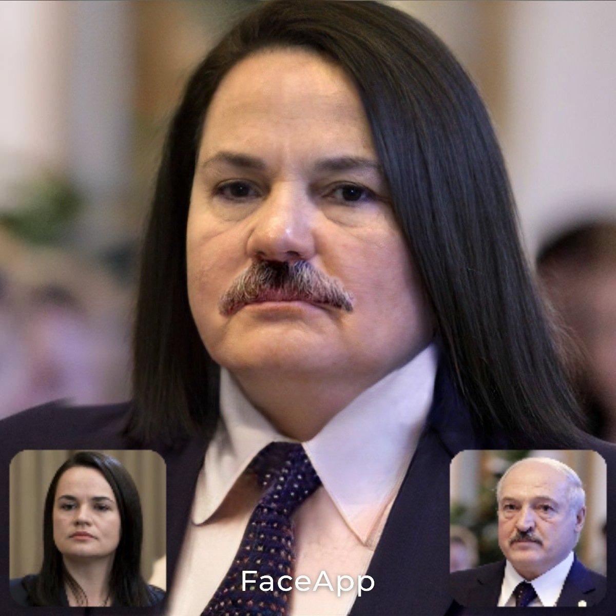 лукашенко и собака на столе