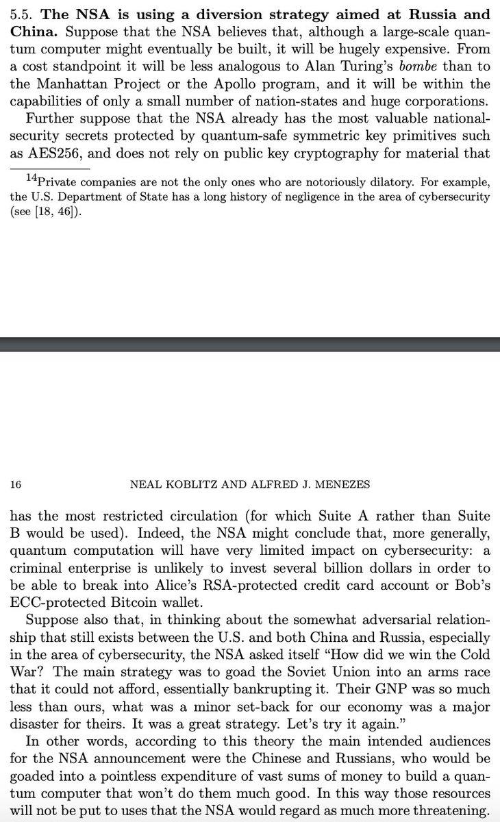 cryptodavidw's tweet photo. possible reason for the NSA to move to quantum resistant algorithms (from https://t.co/8Pewksscjo) https://t.co/feKYb5Cbjt