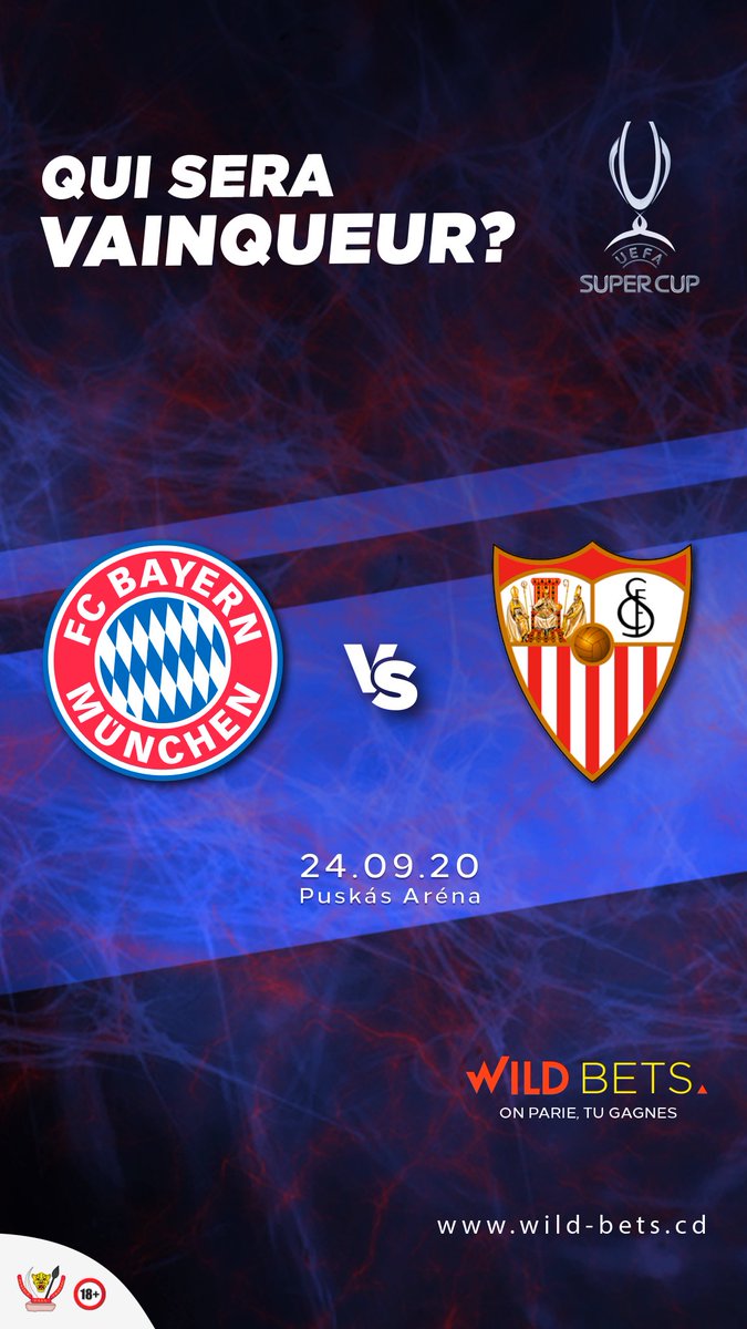 WildbetsApp's tweet photo. C’EST LE TEMPS DE JOUER
Bayern vs Sevilla / septembre 24, 2020. Choisis ton equipe. JOUE, PARIE ET GAGNE. Commencez le match maintenant sur https://t.co/5LL7XXkfKP
#bayern #rdc #congo #SevillaFC #wildbets #bet #parie #match #football https://t.co/m8545z5DNY