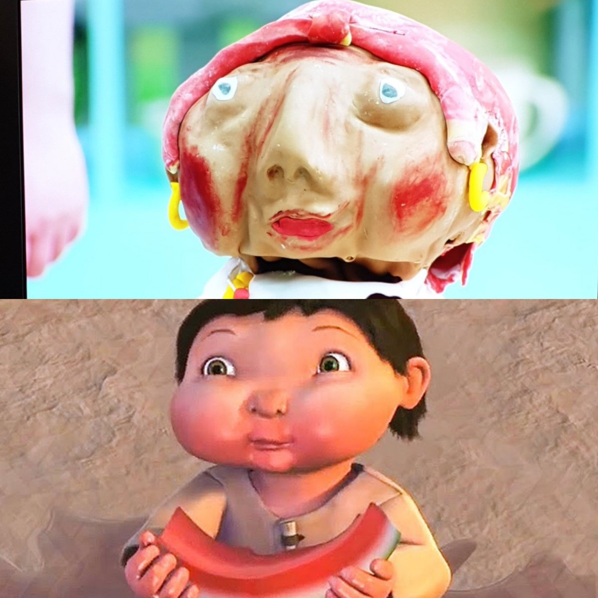 chloo12's tweet photo. @kacieellwood My first thought was the kid from ice age.. https://t.co/u66X7SNZO6