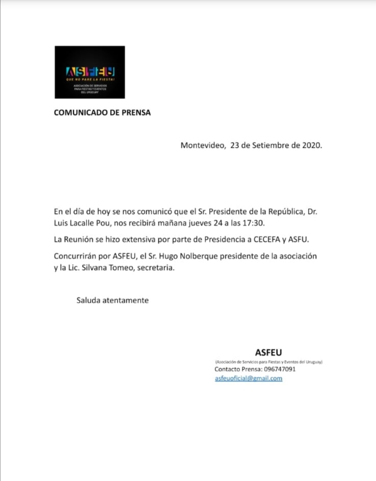 ASFEU2's tweet photo. Mañana 17:30 tendremos la tan esperada reunión con Presidencia.
@ASFEU2 @TodasLasVoces4 @Asinosva850 @Buendia_4 @Canal4_UY @canal10uruguay @TNUtvpublica @VTVuruguay @RadioSarandi690 https://t.co/w4Grhm0znq