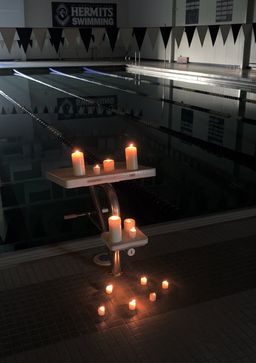 Today Hermits Swimming lights up the night in celebration of the life of Tyler Turpin ‘19 #tyedtolife #brotherhoodforever