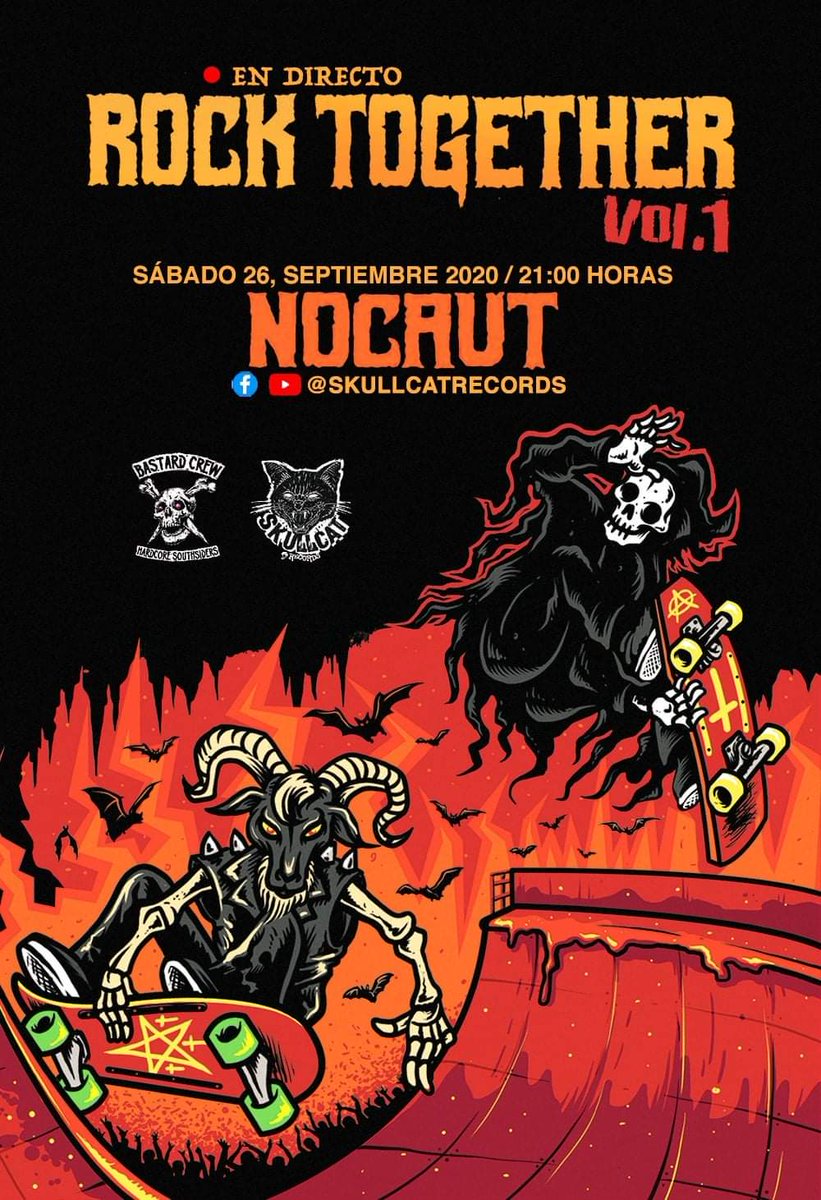 NOCAUT_DFHC's tweet photo. 🥊NOCAUT🥊 Live Streaming por #SkullcatRecords este Sábado 26 de Sept 2020, 9PM Aquí:
https://t.co/TxpUEbhGLF 
🔊👊👹🔥 #DFHC #BastardCrewHardcoreSouthsiders https://t.co/2P8p2JS89h