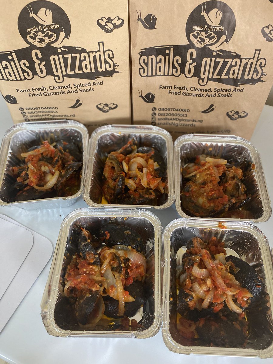 snailsNgizzards's tweet photo. FASTEST FINGER PROMO🎷on tomorrow’s delivery 🚚 💃💃

#500 discount on each plate of spicy snails 🐌 🌶 
#3,000 ❌
#2,500 ✅
WhatsApp: 08120605513
Delivery within ibadan. 
PLEASE RT 🙏 https://t.co/V4ByW1q4Uk