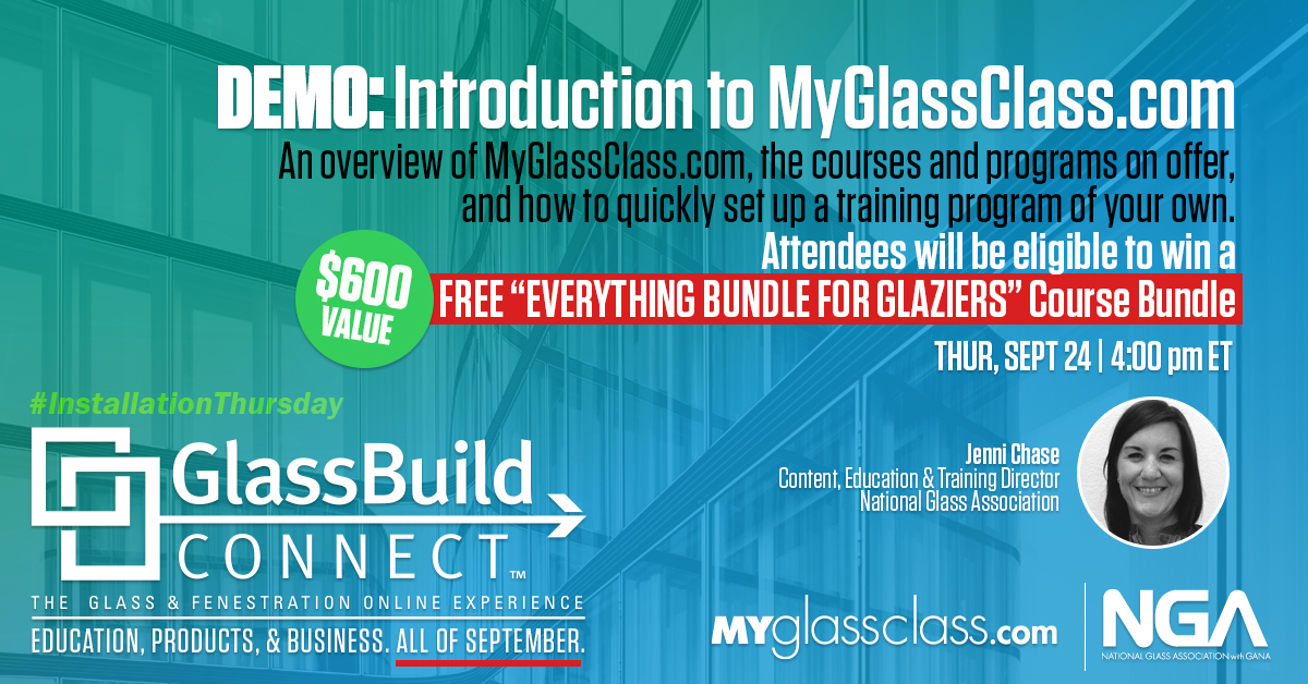 GlassBuild's tweet photo. BIG DAY #InstallationThursday TOMORROW!
LIVE- Inside the Install w/@ShowcaseShower's Chris Phillips- 1PM ET
Historically Accurate Windows: Respectful Restoration with @EfcoCorporation -2:30PM
MyGlassClass Overview- Glazier Everything Bundle Giveaway!- 4PM
https://t.co/o7FNnLryOh https://t.co/ix8xVMmEht