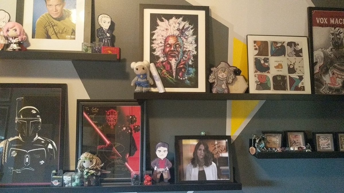 SNikolejsin's tweet photo. Happy #WyrmwoodWednesday to all!  I recently finished this portion of my Nerd Room and couldn't be happier!  @WyrmwoodGaming @CriticalRole https://t.co/b2L4uhYgys