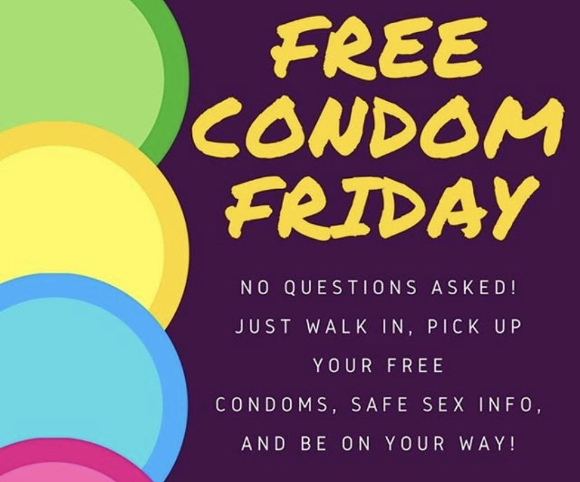 RowanUWellness's tweet photo. Free Condom Friday  is every Friday at the @RowanSCCA  info desk from 9a-4:30p! #freecondomfriday https://t.co/RsibtmMGFI