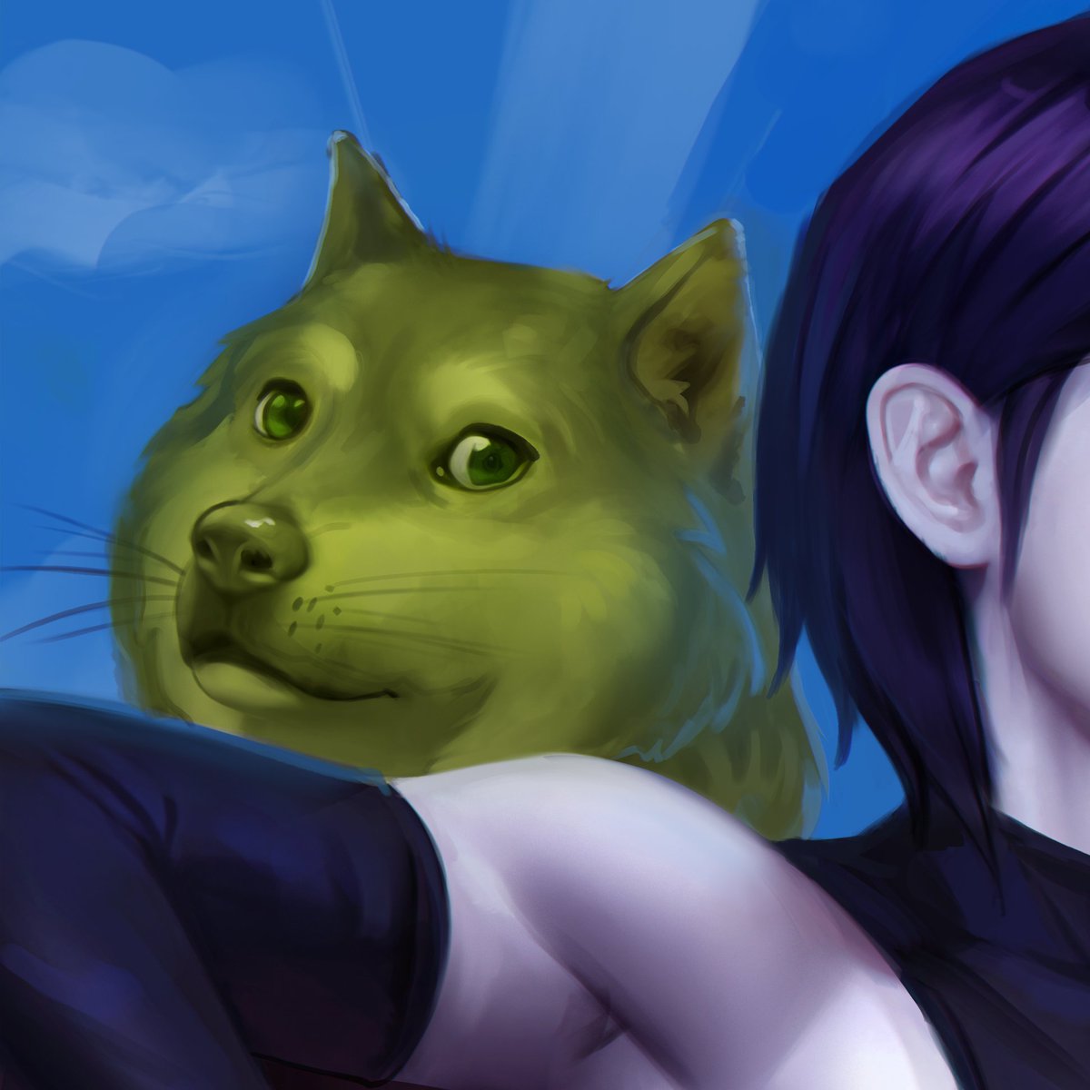 Evulart's tweet photo. Wow, much goth , so Raven ,  such want , many abs

very sfw https://t.co/2SQc0ovviH