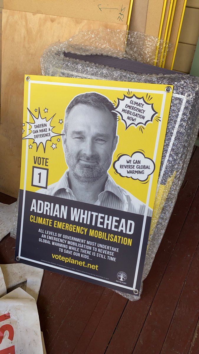 vote_adrian's tweet photo. Corflutes ready to go out in the South West Ward in Darebin. What one? PM me. https://t.co/UznYFhQeCn