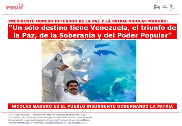 FidelVasquePSUV's tweet photo. Hoy todo un Pueblo hecho Presidente expreso su clara y firme posición ante el mundo. Era la voz de Chávez, la de Dios. Gracias PTE .@NicolasMaduro, ud hace que los venezolanos nos llenemos de humildad, fuerza y resistencia para la lucha por la soberanía #MaduroNuestraVozEnLaONU https://t.co/rI5Kk1BiXM