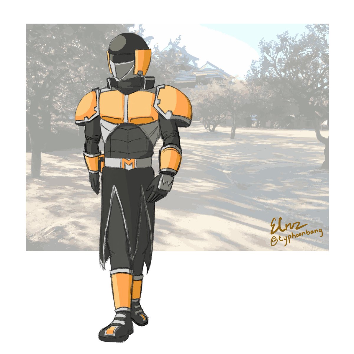 TyphoonBang's tweet photo. It's been a long time since I've actually posted...anything, and Matsuyaman got a new design? Gotta make a quick sketch of that! #マツヤマン #松山市 https://t.co/myAfvuo32w
