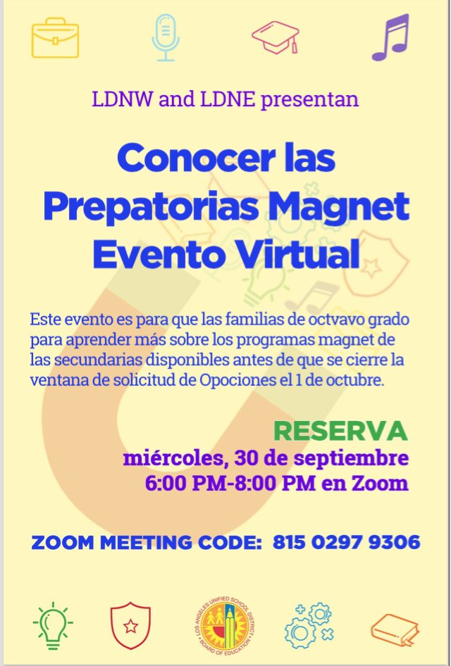 ArtesMagnet's tweet photo. All-Valley Meet the Magnet Fair! You don't want to be the only one not going! Bring a friend and come and hear about the amazing magnet schools in your area! #LDNE #LDNW #MSA #weRartes https://t.co/qUkK4mFxlv